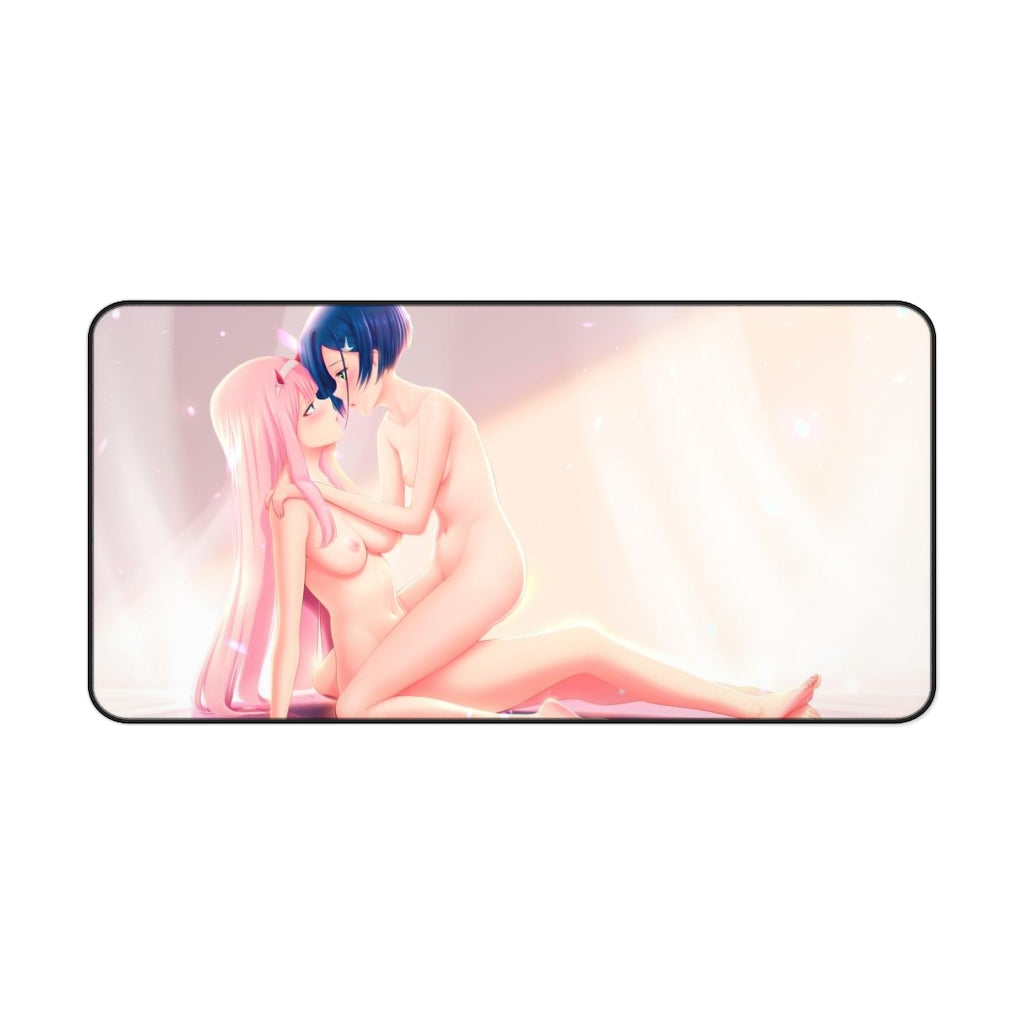 Nude Zero Two and Ichigo Darling In The Franxx Desk Mat - Non Slip Mousepad