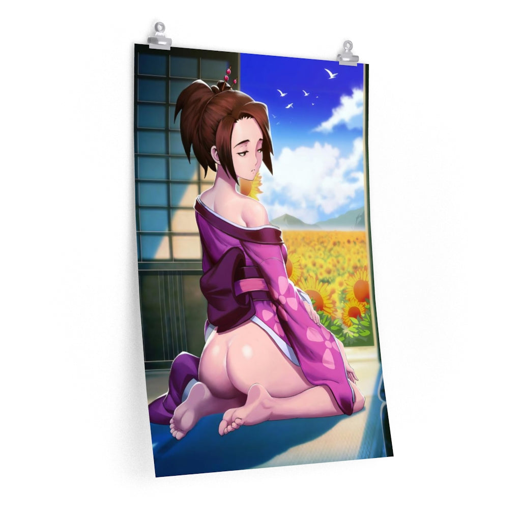 Affiche Ecchi Nude Butt Fuu Samurai Champloo - Affiche verticale mate de qualité supérieure obscène - Art mural pour adultes