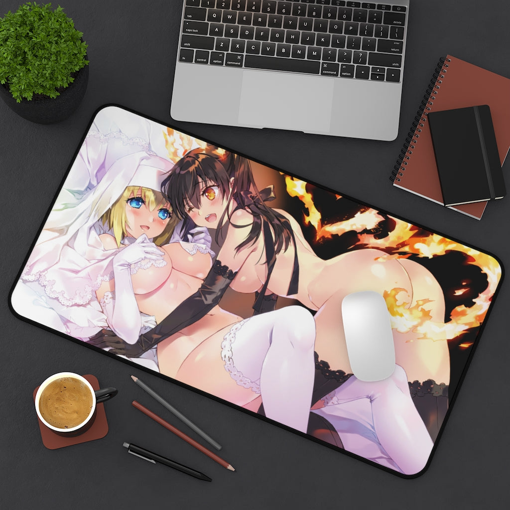 Fire Force Nude Tamaki Kotatsu and Iris Mousepad - Gaming Playmat