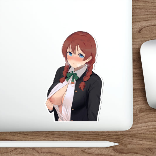 Emma Verde Love Live Flashing Boob Waterproof Sticker - Ecchi Vinyl Decal