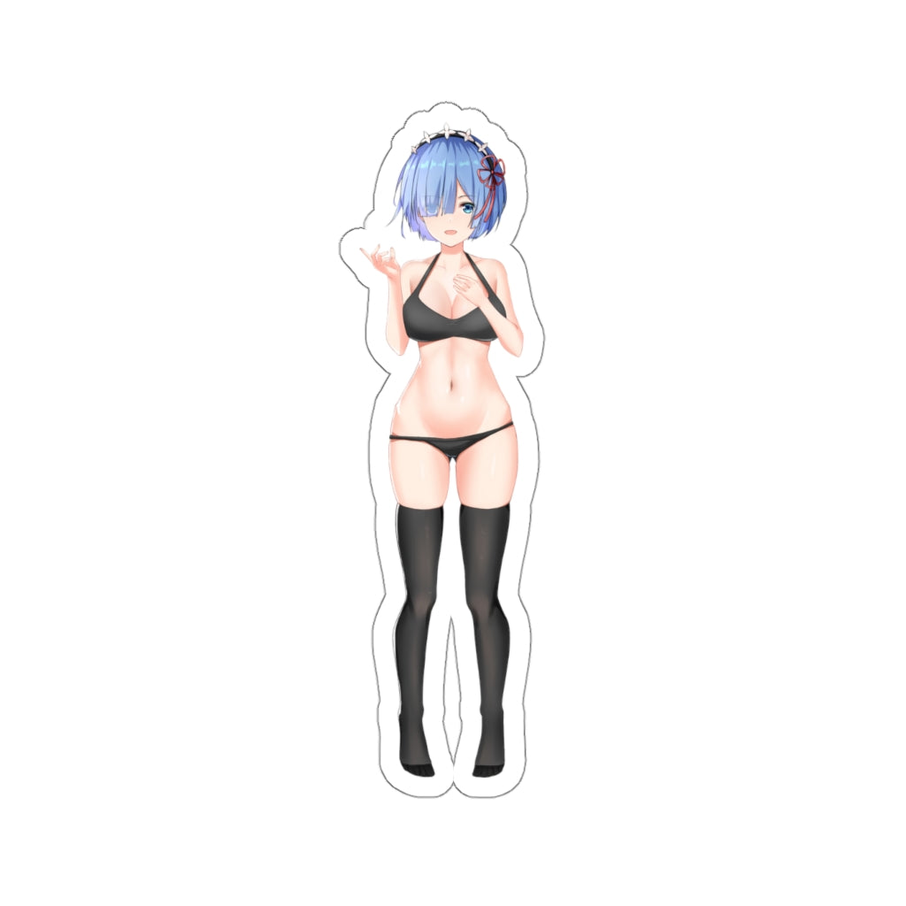 Re Zero Rem Sexy Black Bikini Waterproof Sticker - Ecchi Vinyl Decal