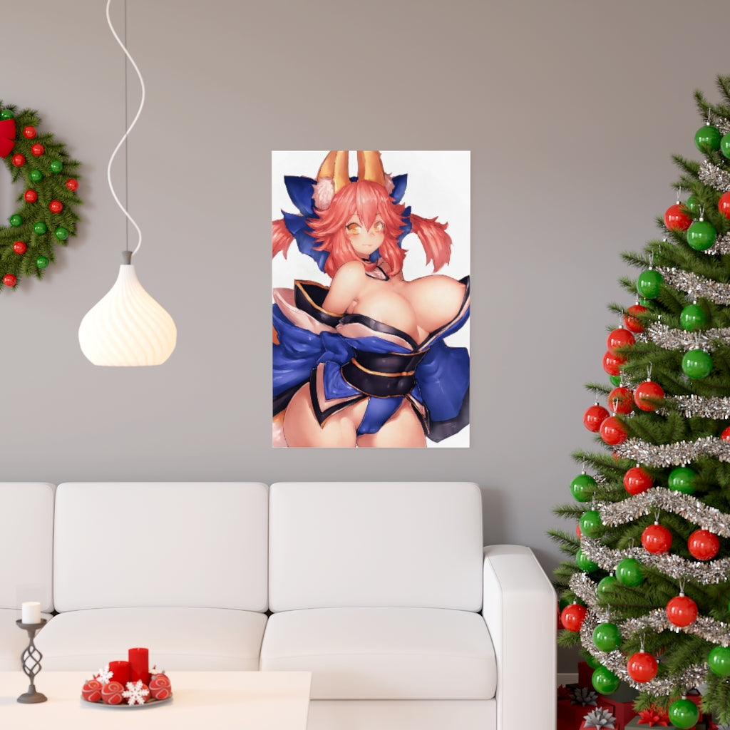 Tamamo No Mae Fate Grand Order Poster - Lewd Premium Matte Vertical Poster - Adult Wall Art