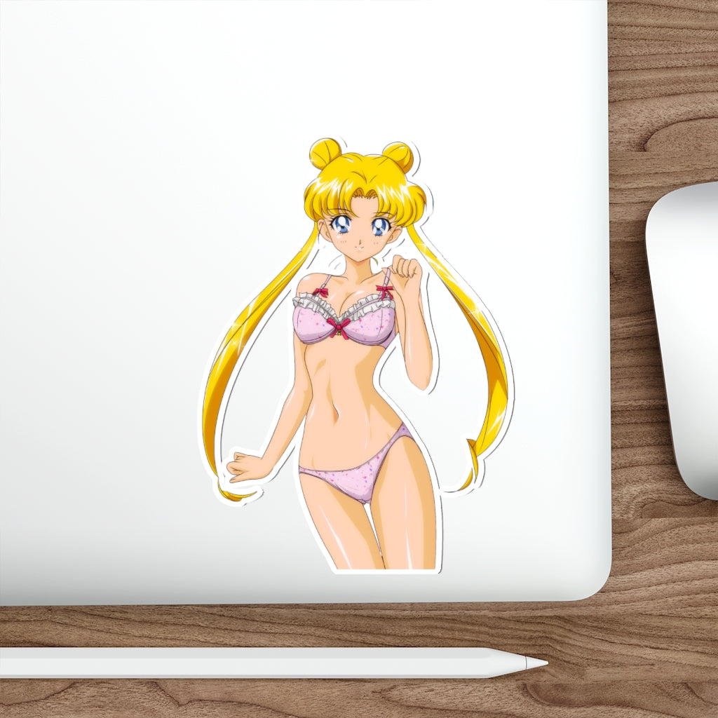 Sailor Moon Ecchi Waterproof Sticker - Usagi Tsukino Lingerie Vinyl Anime Car Decal