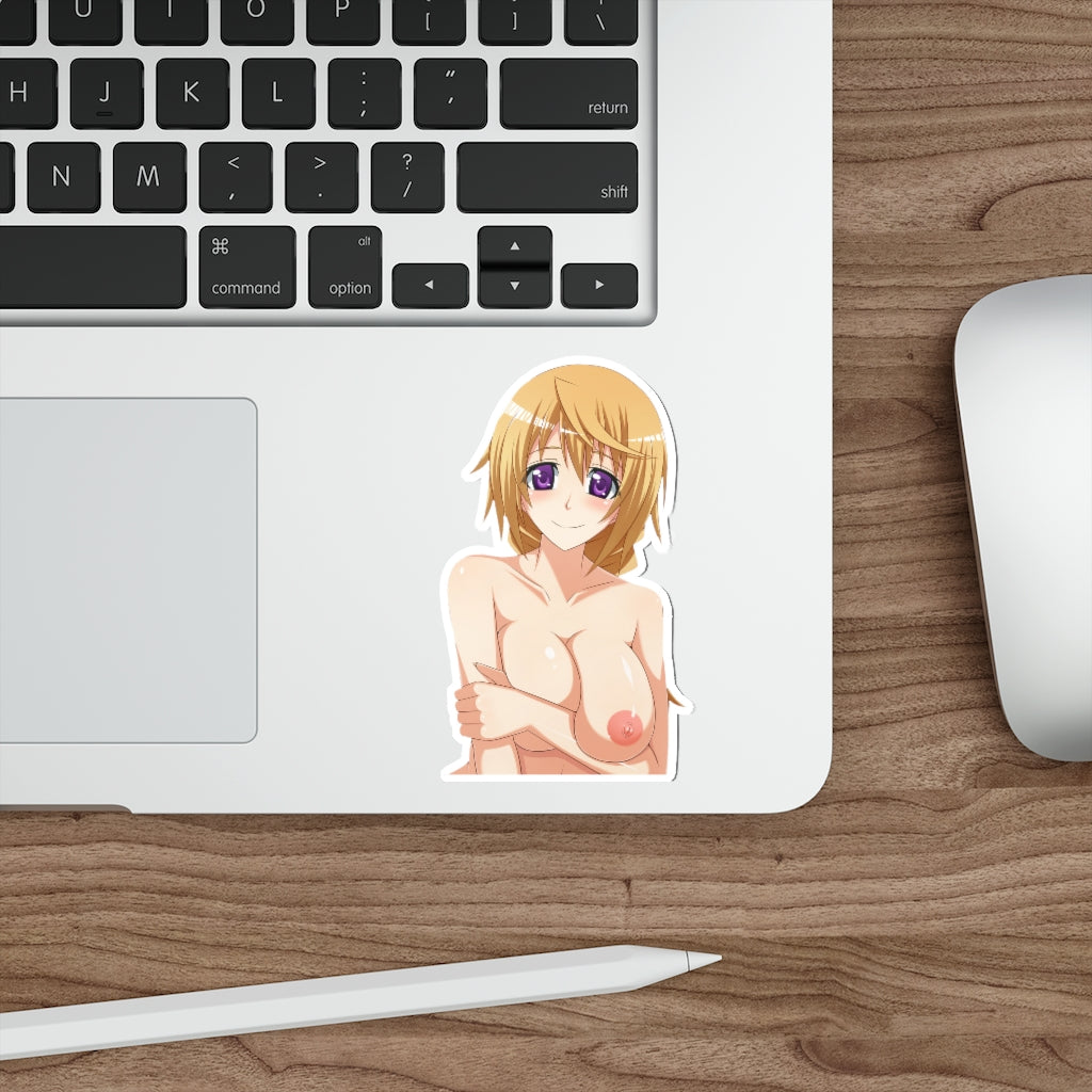 Topless Charlotte Dunois Infinite Stratos Waterproof Sticker - Ecchi Vinyl Decal