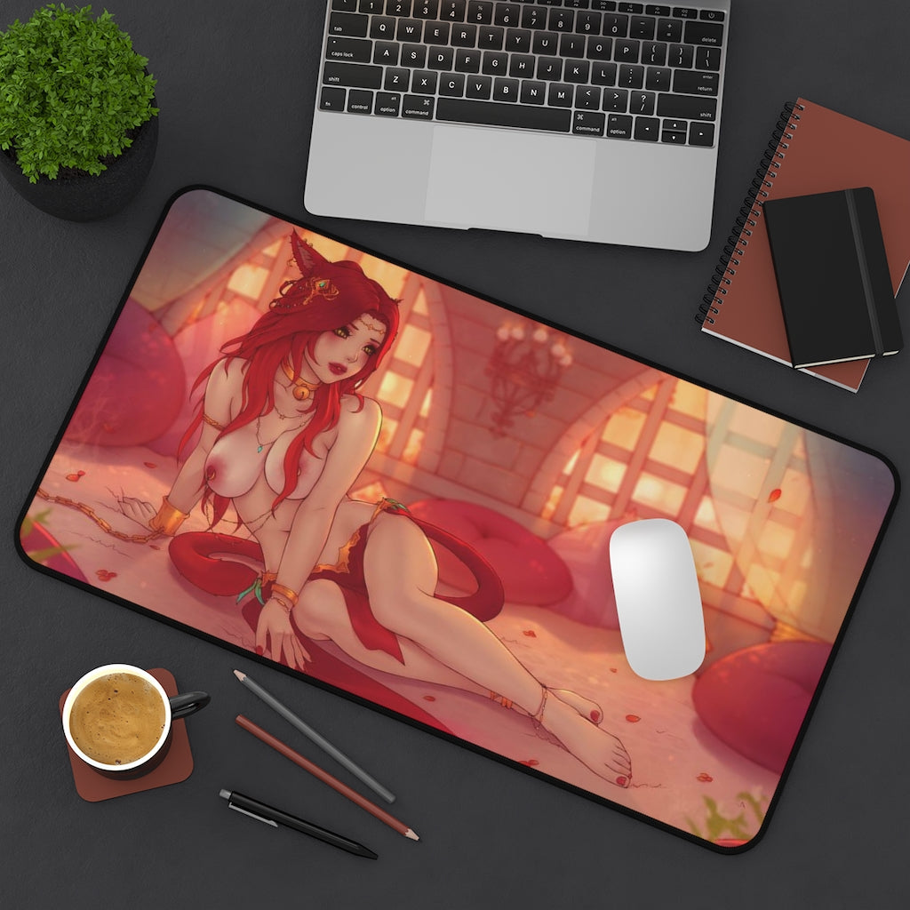 Sexy Oriental Outfit Avatar Final Fantasy 14 Desk Mat - Non Slip Mousepad