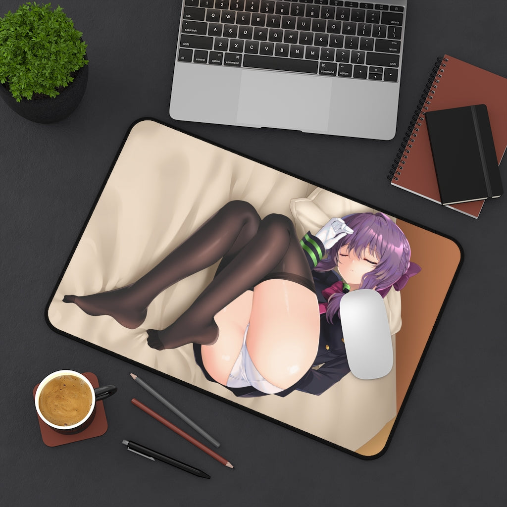 Seraph of The End Sexy Mousepad - Cute Butt Hiragi Shinoa Desk Mat - Ecchi Manga Playmat