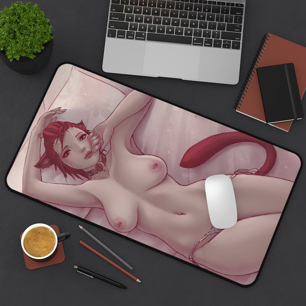 Avatar Final Fantasy 14 Nude Titties Desk Mat - Non Slip Mousepad