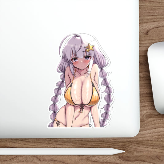 Huge Bikini Boobs Kizuna Akari Vocaloid Voiceroid Waterproof Sticker - Ecchi Vinyl Decal