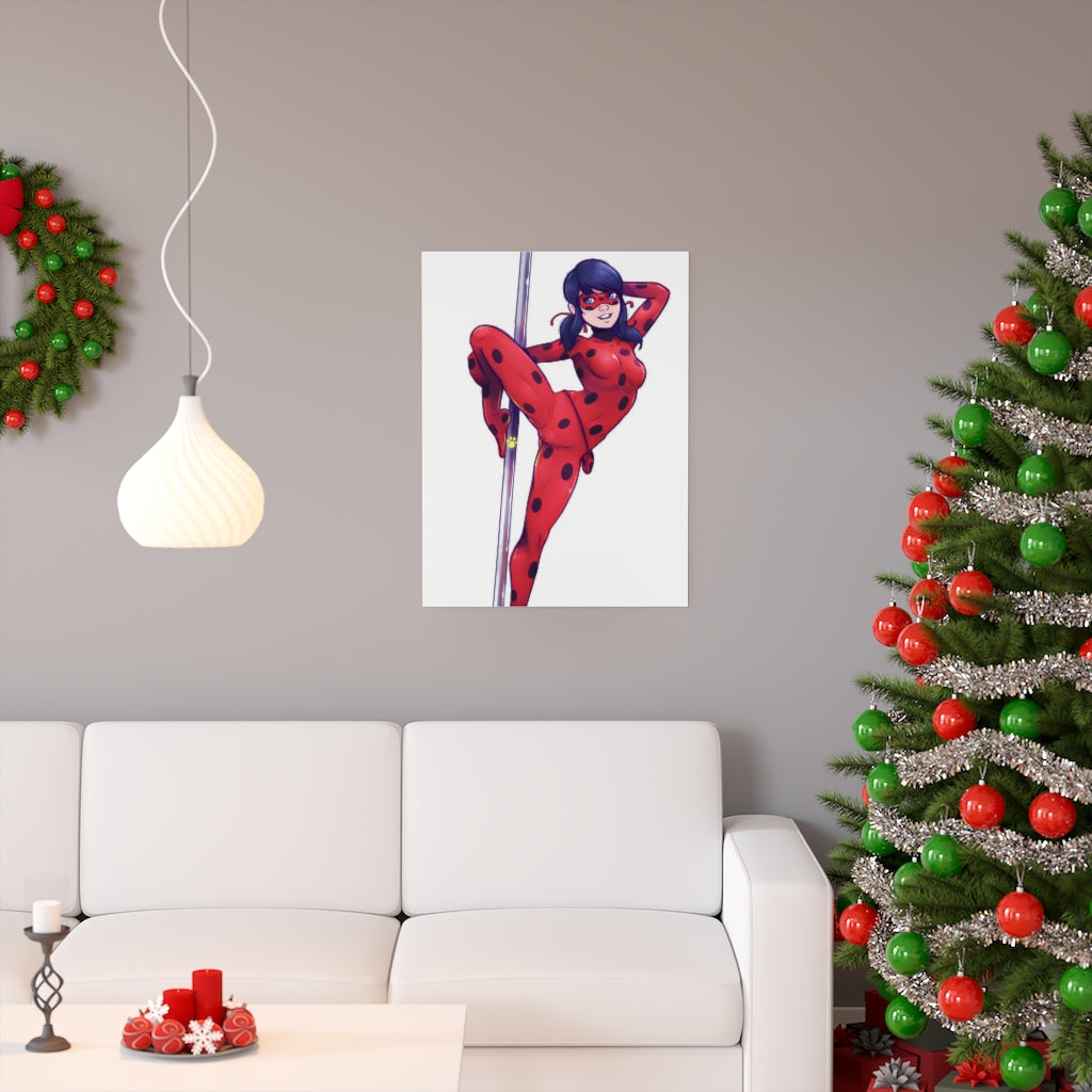 Affiche de danse sexy sur poteau de Miraculous Ladybug - Affiche verticale mate de qualité supérieure - Art mural pour adulte