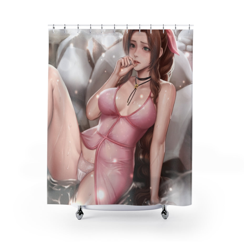 Aerith Onsen Shower Curtain - Hentaii Bathroom Decor