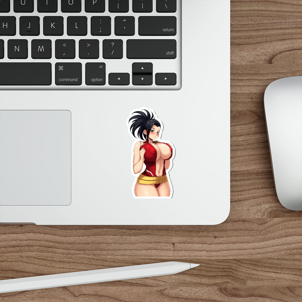 Momo Big Boobs Waterproof Sticker - Ecchi Anime My Hero Academia Vinyl Car Decal