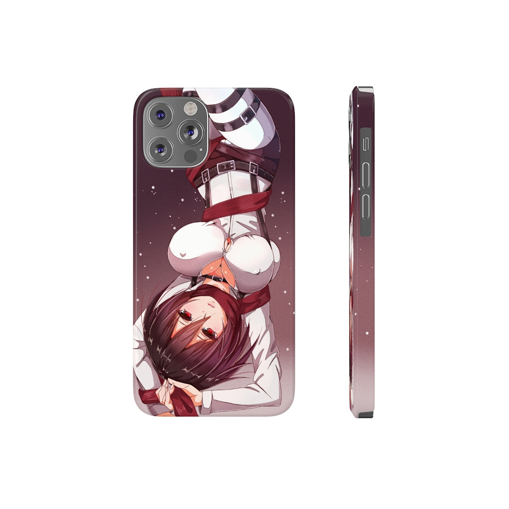 iPhone 13 Case - iPhone 12 Case - AOT Mikasa Phone Case - Anime Phone Case
