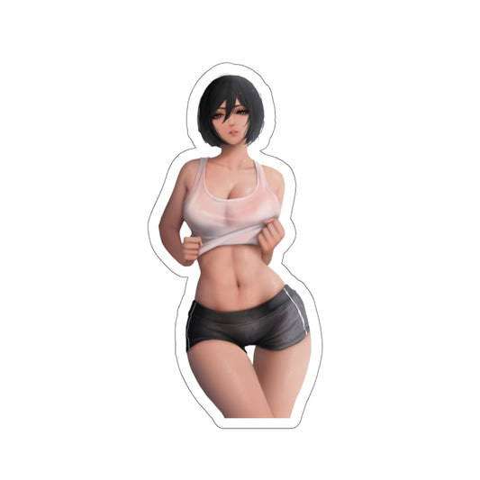 Hot Mikasa Waifu Waterproof Sticker - Attack on Titan Vinyl Anime Car Decal