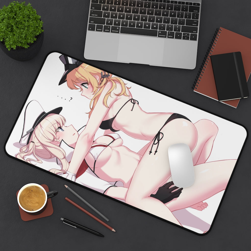 Kantai Collection Sexy Mousepad - Bikini Graf Zeppelin And Prinz Engen Ecchi Desk Mat - Kancolle Gaming Playmat