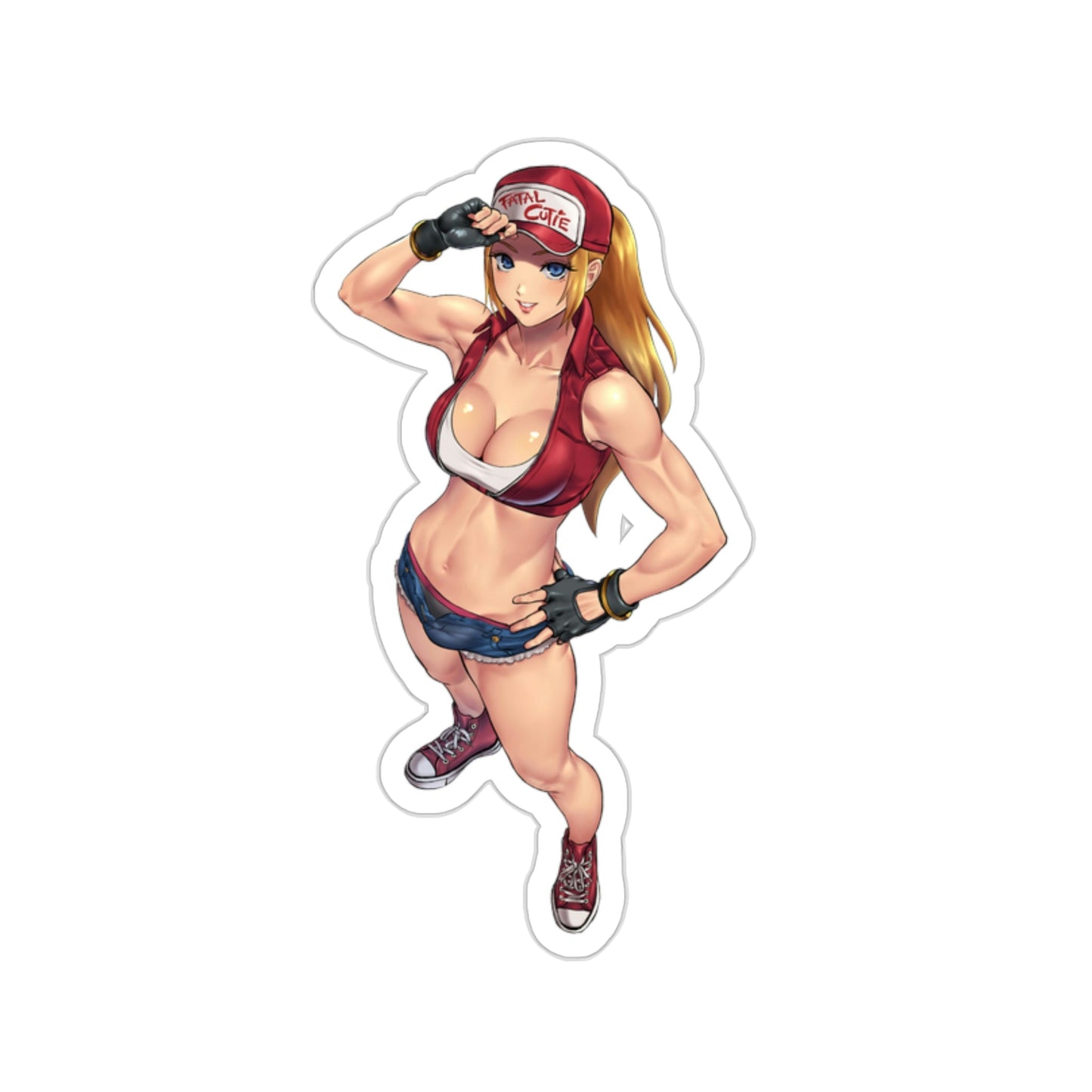 Female Terry Bogard Sexy Waifu King of Fighters Waterproof Sticker - Weatherproof Vinyl Car Decal