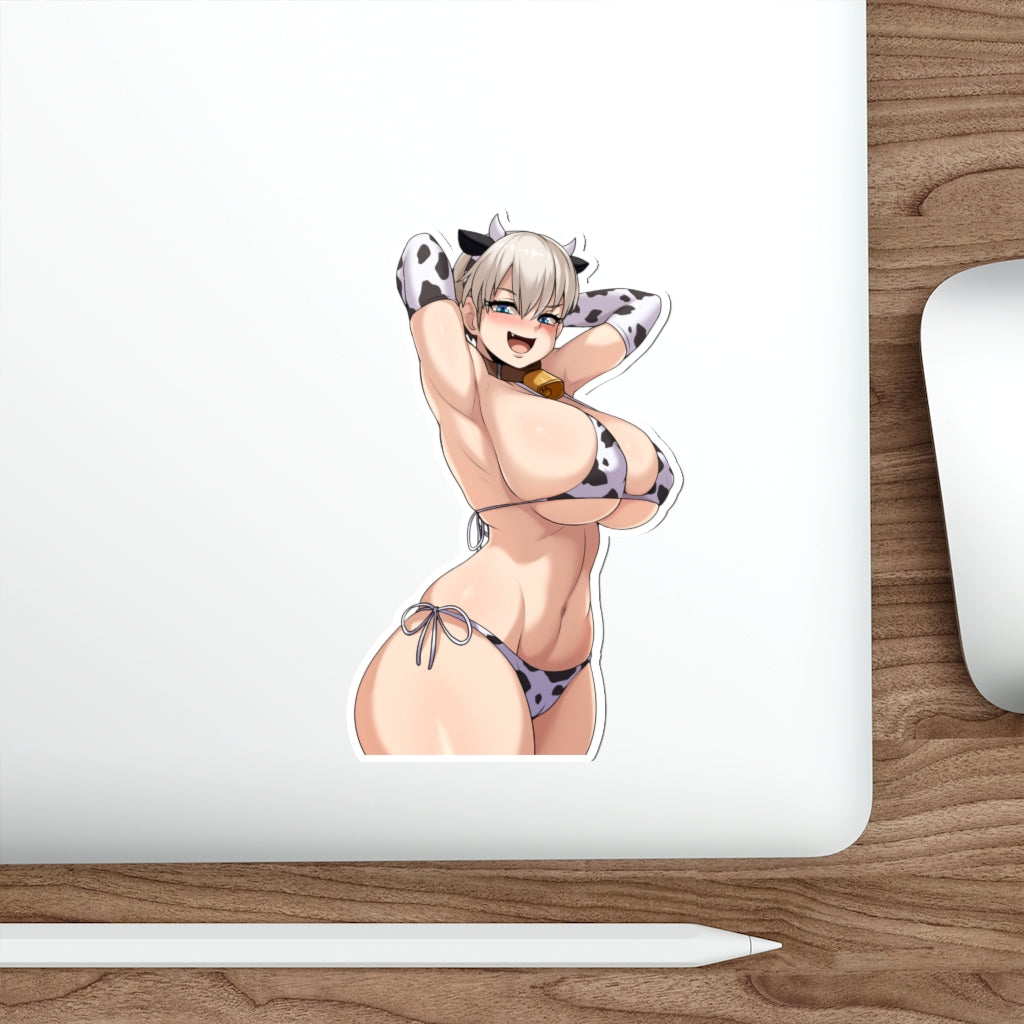 Uzaki Chan Cow Girl Waterproof Sticker - Ecchi Vinyl Decal