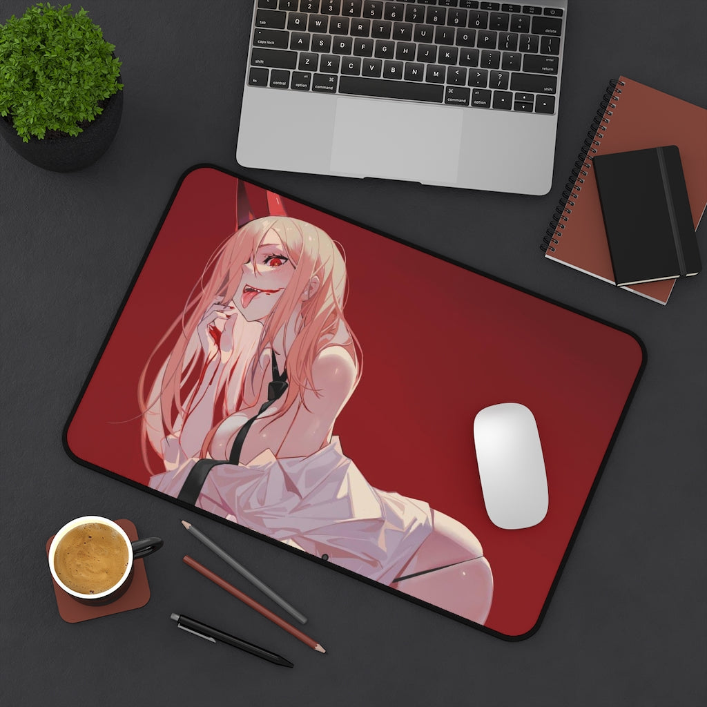 Chainsaw Man Ecchi Mousepad - Sexy Power Large Desk Mat - Mtg Playmat