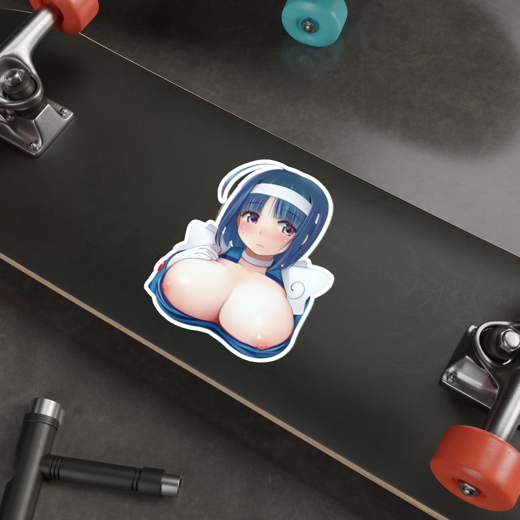 Kannazuki Aoi Twin Angel Tits Peeker Waterproof Sticker - Ecchi Vinyl Decal