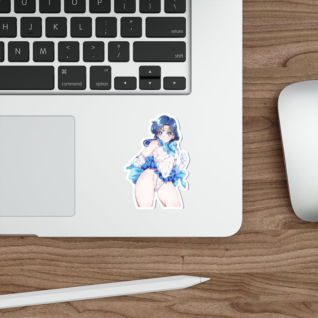 Sailor Mercury Waterproof Sticker - Sailor Moon Ecchi Vinyl Anime Car Decal