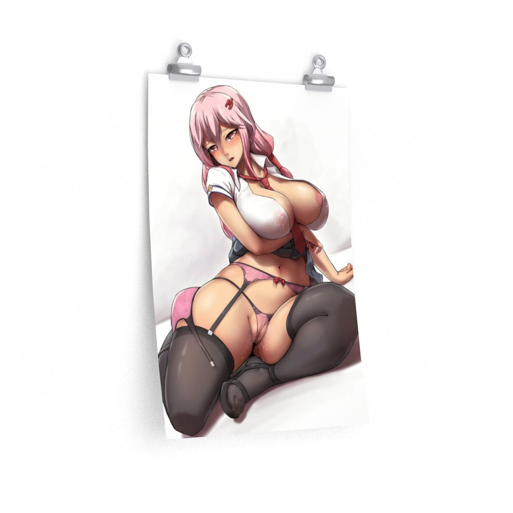 Thick Boobs Yuzuriha Inori Guilty Crown Hentai Poster - Lewd Premium Matte Vertical Poster - Adult Wall Art