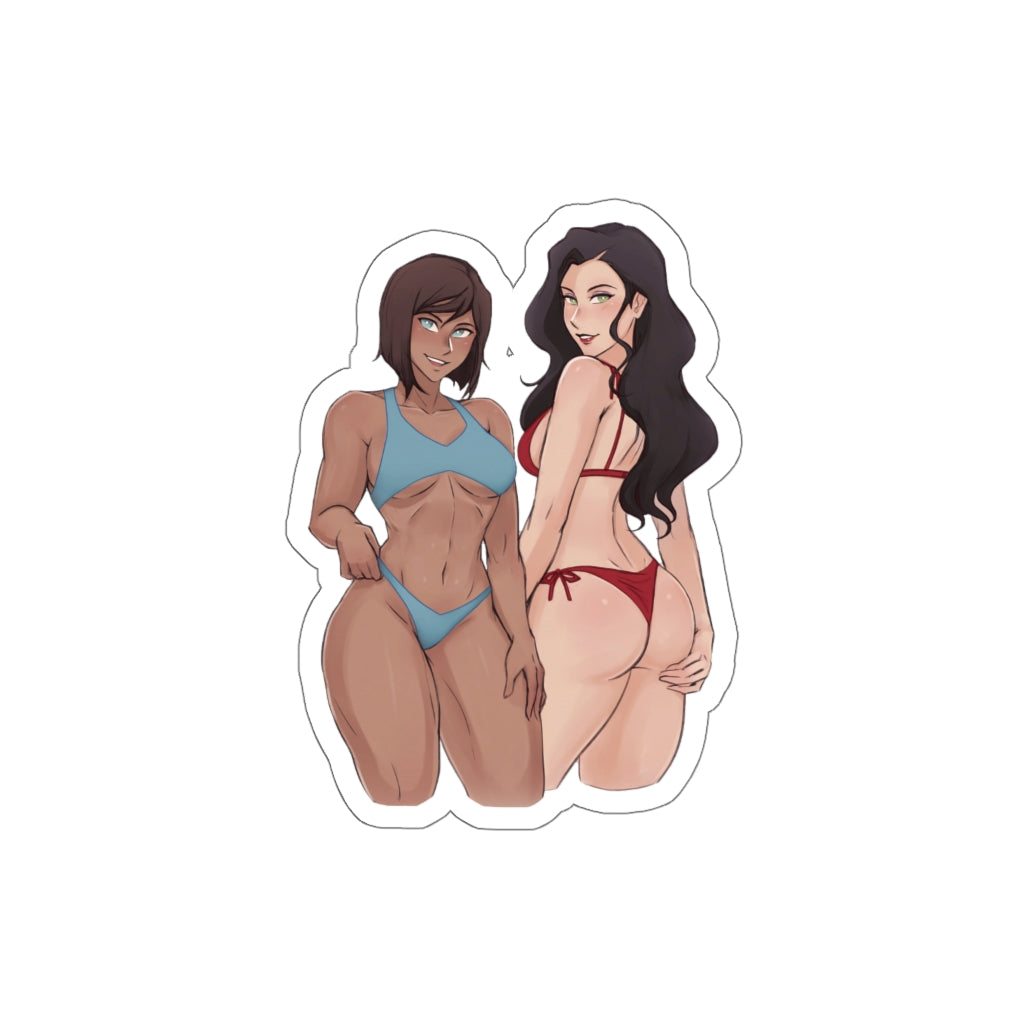 Korrasami Bikini Waterproof Sticker - The Legend of Korra Ecchi Vinyl Anime Decal