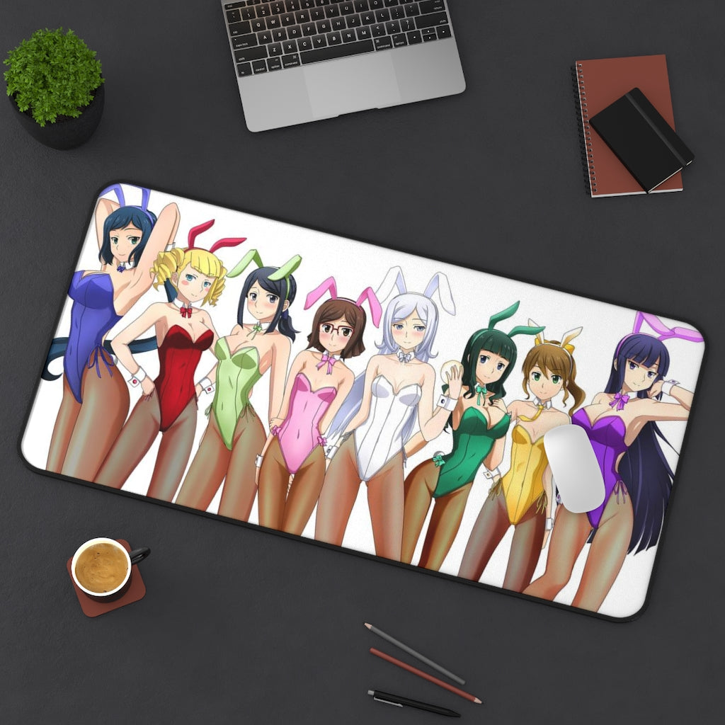 Gundam Mousepad - Bunny Waifus Desk Mat - Large Ecchi Mouse Pad