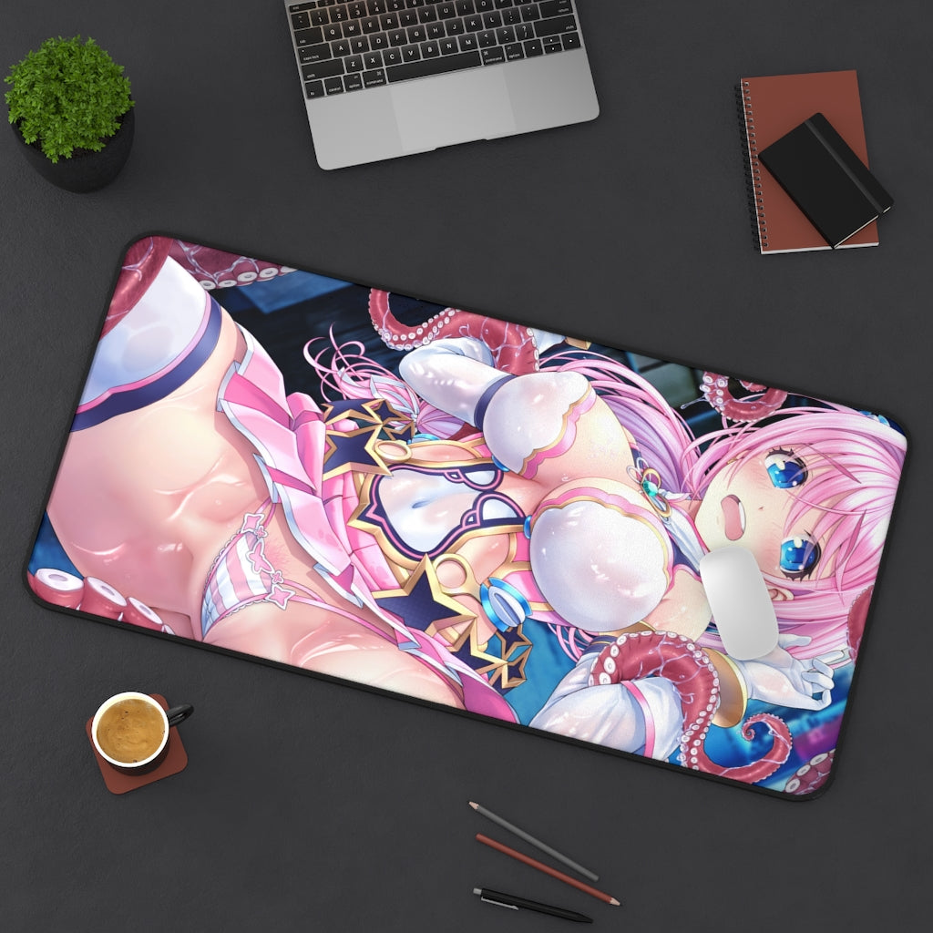 Aigan Tenshi Cheery Pink Hentai Tentacles Desk Mat - Non Slip Mousepad