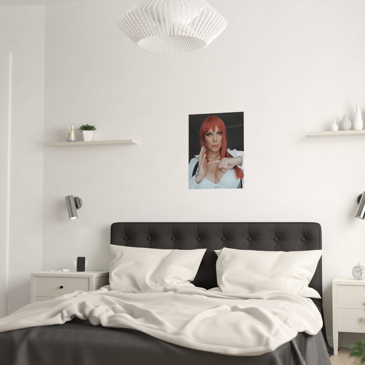 Affiche en satin Geekareen Makima Cosplay - Ero Cosplay Wall Art