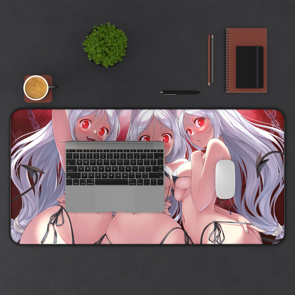 Helltaker Cerberus Bikini Desk Mat - Ecchi Mousepad - MTG Playmat