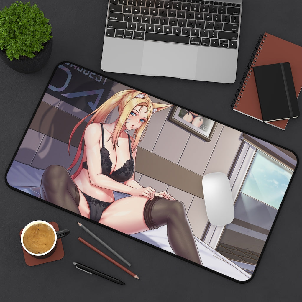 Lingerie Ahri Sexy Mousepad - League of Legends Ecchi Desk Mat - LoL Gaming Playmat