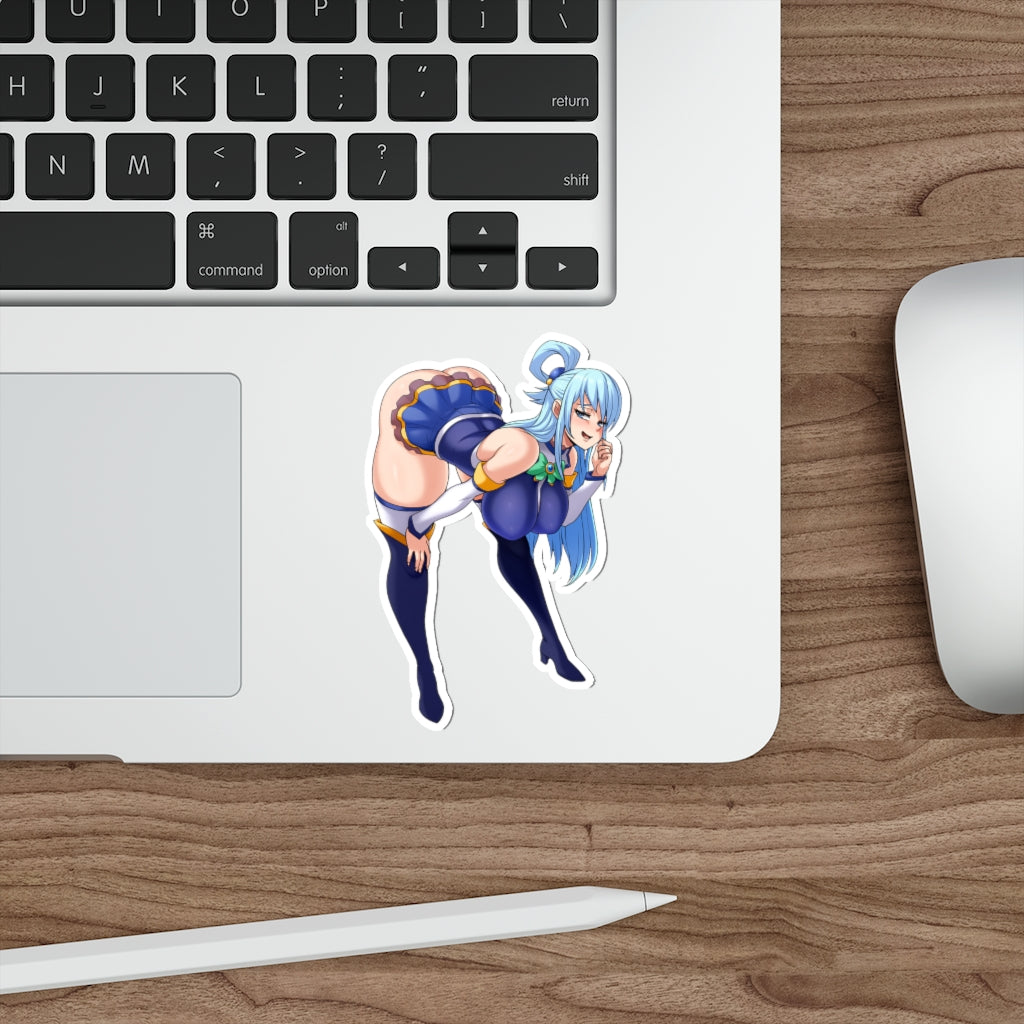 Konosuba Aqua Sexy Waifu Waterproof Sticker - Ecchi Vinyl Decal