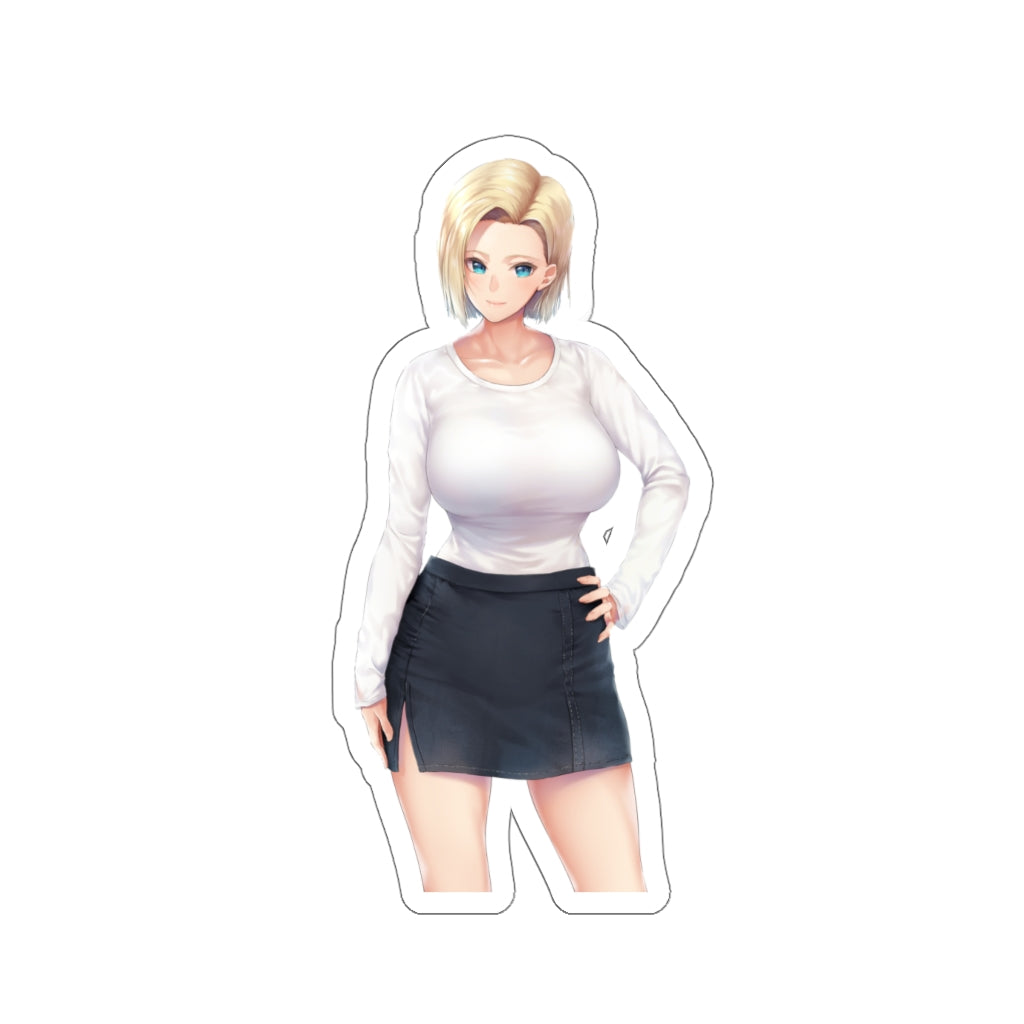 Dragon Ball Z Waterproof Sticker - Boss Babe Android 18 Ecchi Vinyl Anime Car Decal