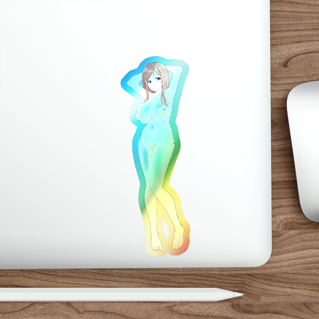 Sexy Orihime Holographic Sticker Anime - Bleach Holographic Car Decal