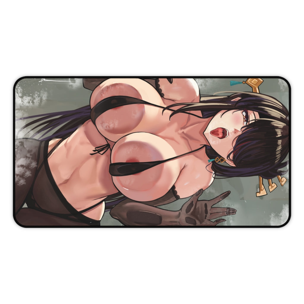 Beidou Genshin Impact Boobs Press Desk Mat - Non Slip Mousepad