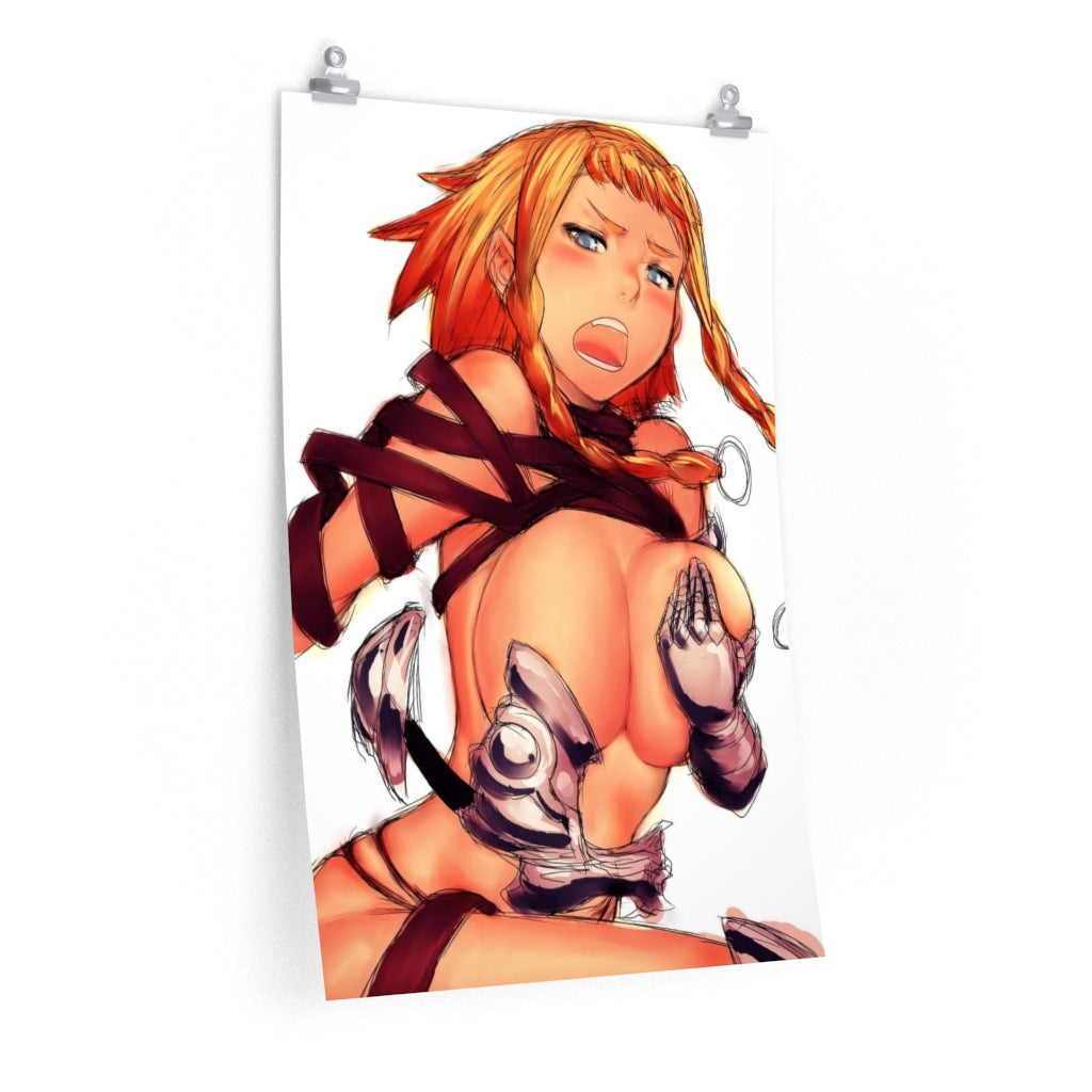 Leina And Exiled Warrior Leina Queen's Blade Poster - Lewd Premium Matte Vertical Poster - Adult Wall Art