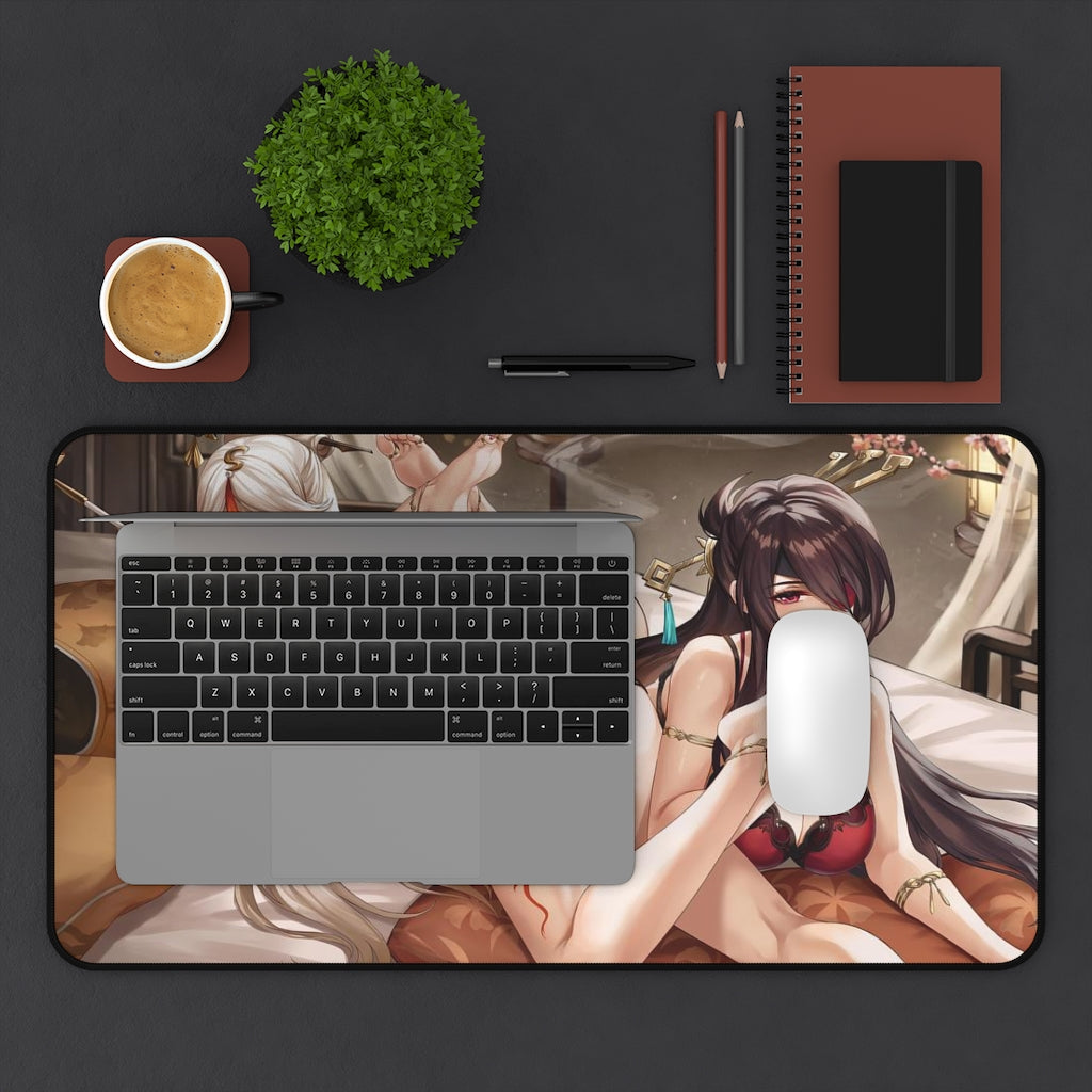 Genshin Impact Ecchi Mousepad - Sexy Butt Beidou And Ningguang Large Desk Mat - Mouse Pad - MTG Playmat