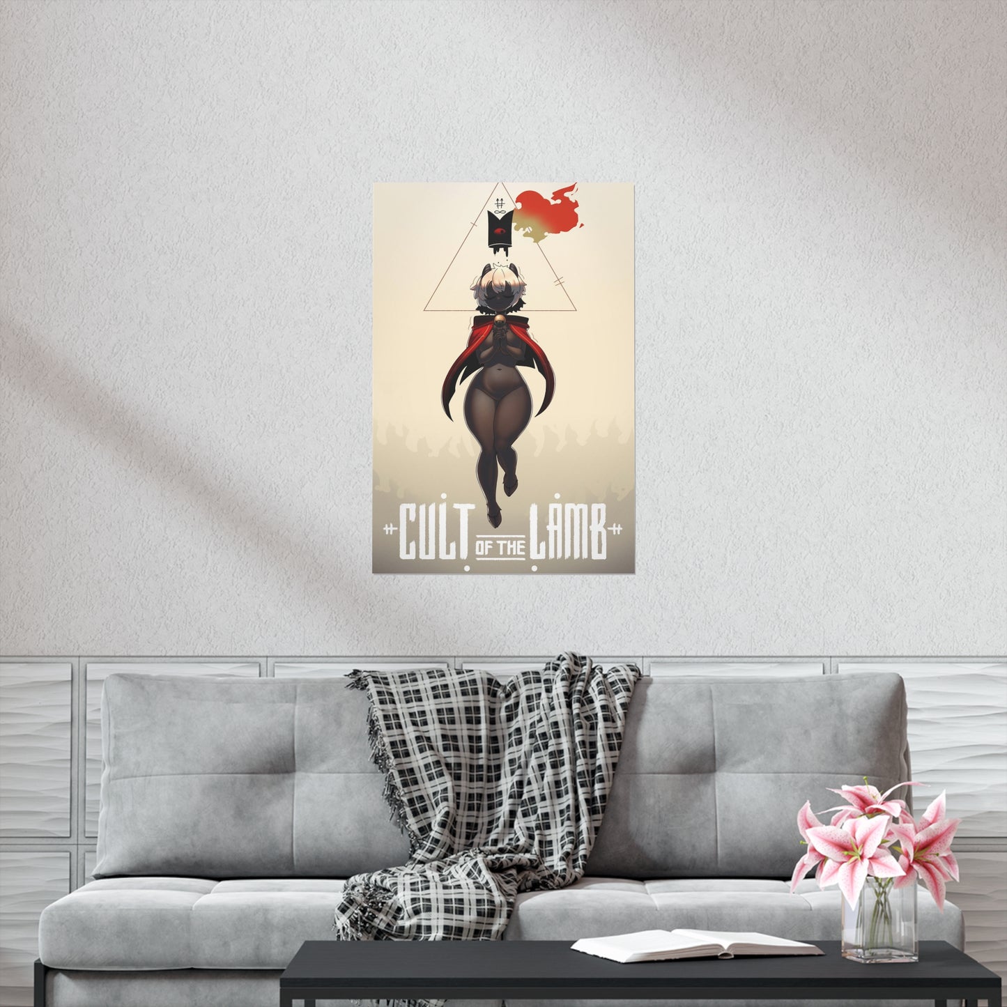 Cult of the Lamb Poster - Ecchi Waifu Parody Gaming Decor Wall Art - Premium Matte Vertical Poster