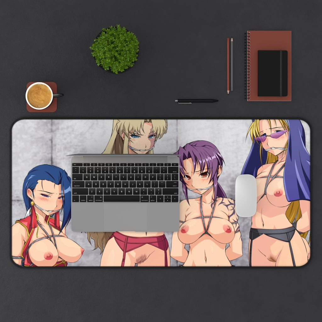 Nude Tits Shibari Revy Balalaika Eda And Shenhua Black Lagoon Mousepad - Gaming Playmat