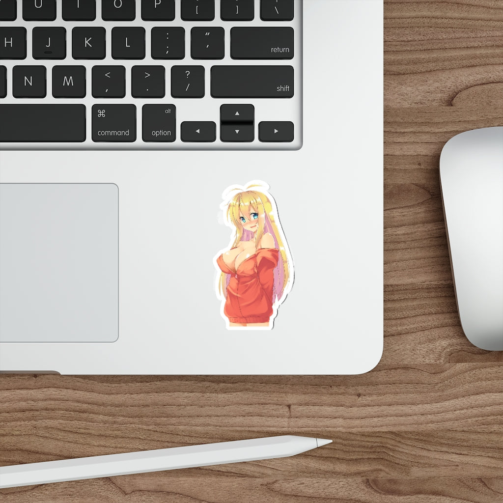 Busty Tsurumaki Maki Voiceroid Waterproof Sticker - Ecchi Vinyl Decal