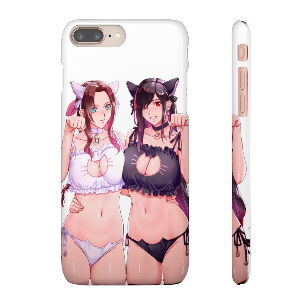 Tifa and Aerith Anime Phone Case - Final Fantasy Kawaii Aesthetic Snap Case