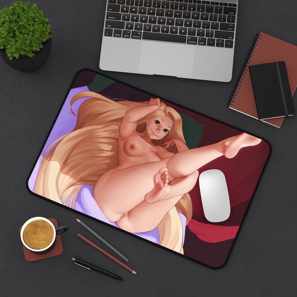 Nude Rapunzel Hentai Desk Mat - Sexy Anime Girl Mousepad - Gaming Playmat