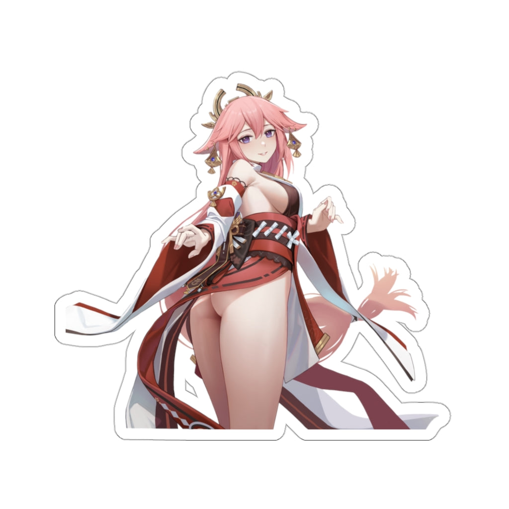 Sexy Butt Yae Miko Genshin Impact Ecchi Vinyl Decal Waterproof Sticker - Ecchi Vinyl Decal