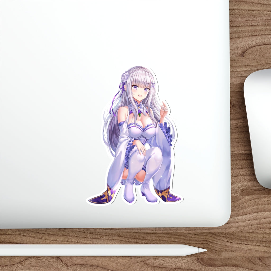 Re Zero Emilia Sexy Princess Waterproof Sticker - Ecchi Vinyl Decal