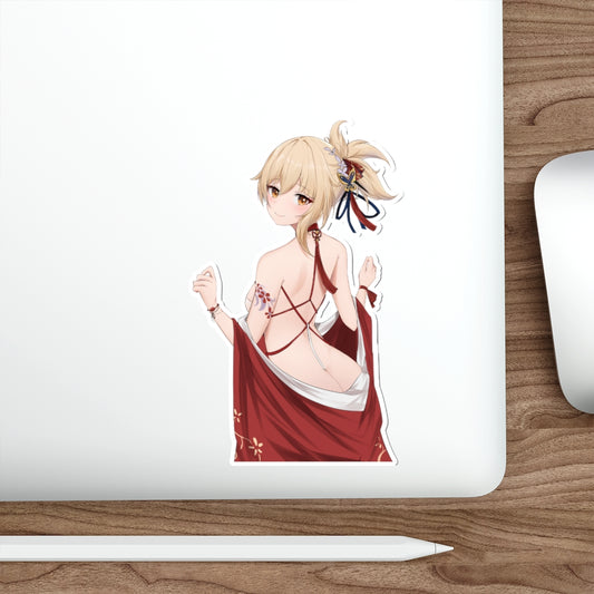 Sexy Nude Back Yoimiya Genshin Impact Waterproof Sticker - Ecchi Vinyl Decal