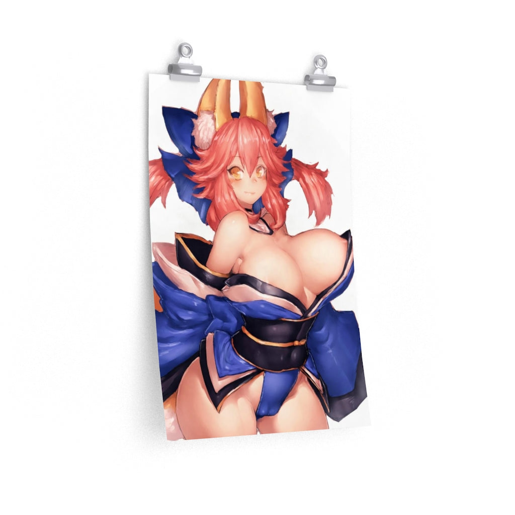 Tamamo No Mae Fate Grand Order Poster - Lewd Premium Matte Vertical Poster - Adult Wall Art