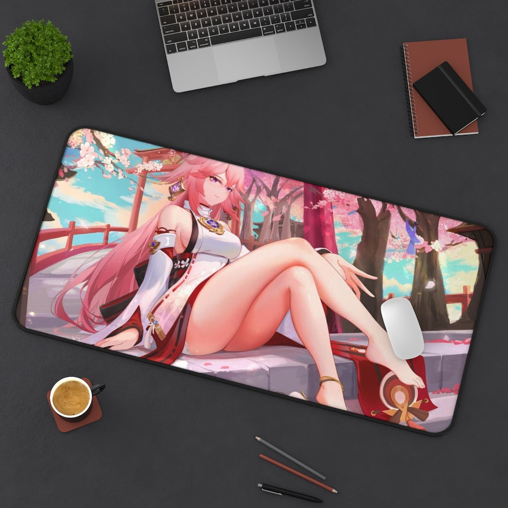 Genshin Impact Sexy Mousepad - Yae Ecchi Desk Mat - Gaming Playmat