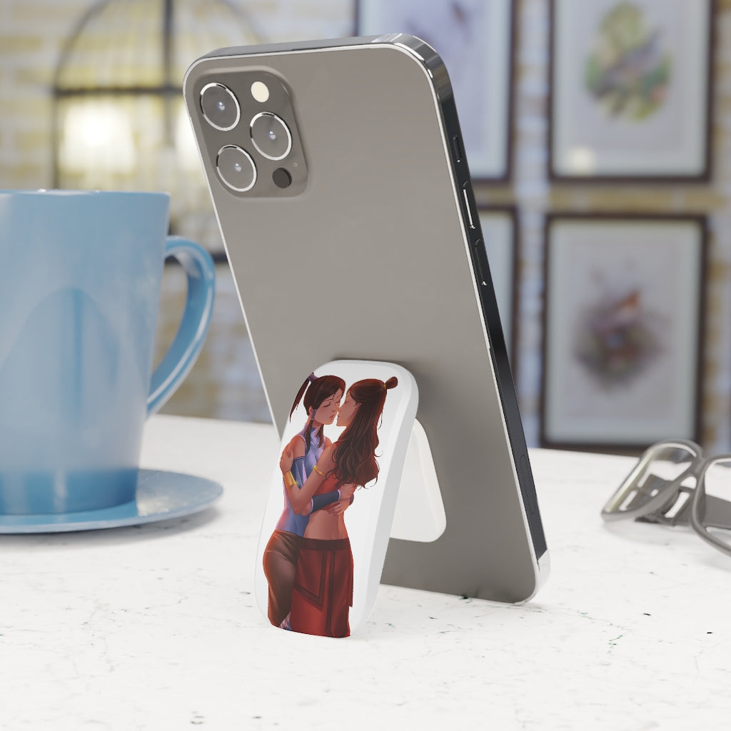 Ecchi Anime Phone Grip - Korra and Katara Cell Phone Stand - Phone Click-On Grip