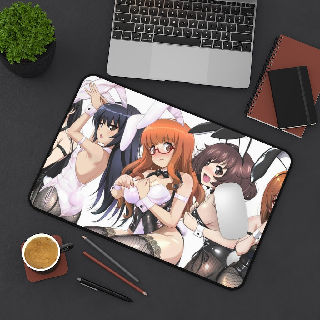Girls Und Panzer Mousepad - Sexy Bunny Girls Large Desk Mat - Ecchi Mouse Pad