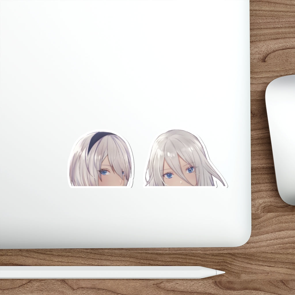 Nier Automata Peeker Sticker - Anime Peeker Car Decal