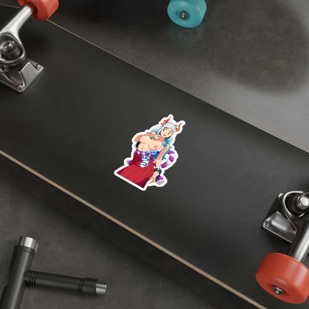 Topless Yamato One Piece Waterproof Sticker - Ecchi Vinyl Decal